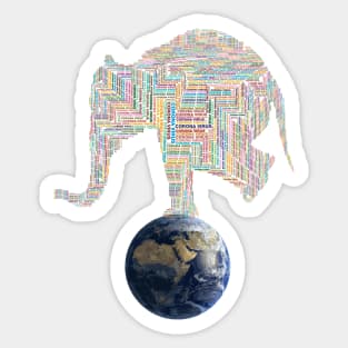 Corona Creative Earth Elephant Gift Sticker